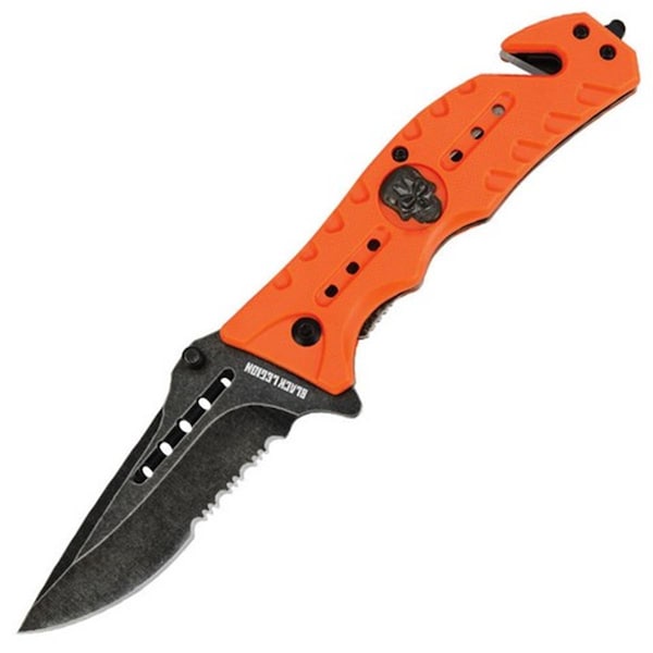 United Cutlery BV272 Black Legion Skull Rescue Folder Orange - UNI-BV272