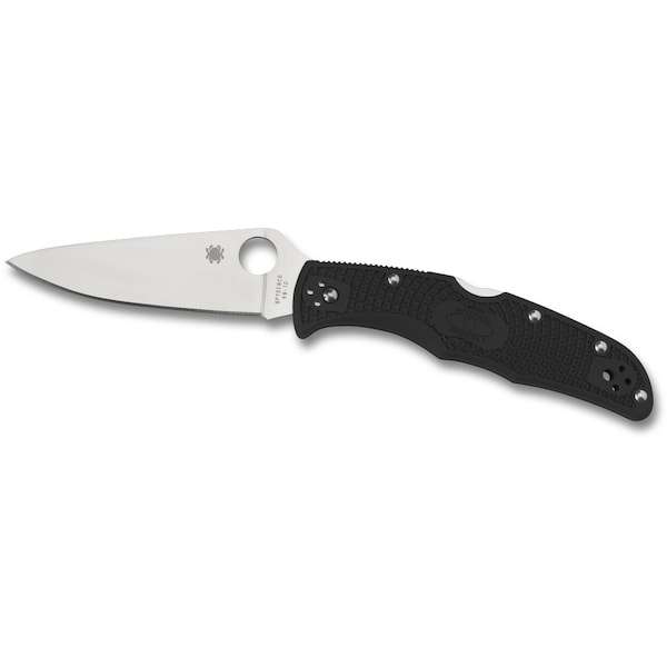 Spyderco 2024 Spyderco Endura 4 Lightweight Black Flat Ground Plain - SPY-C10FPBK