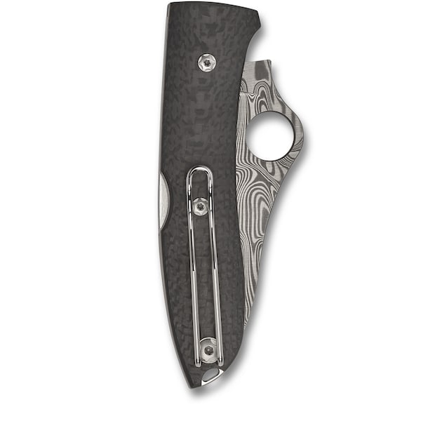 Spyderco 2023 Spyderco, Reveal 11, Spyopera Carbon Fiber Damasteel-Thor Sprint Run - SPY-C255CFPD