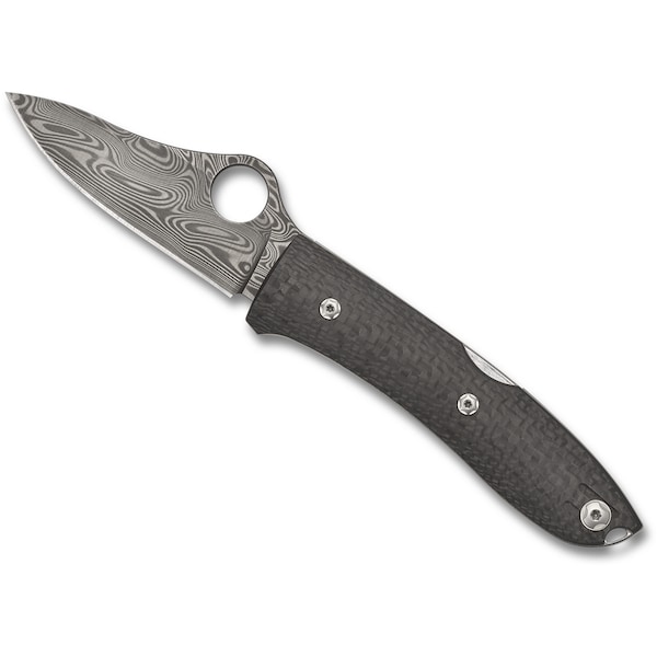 Spyderco 2023 Spyderco, Reveal 11, Spyopera Carbon Fiber Damasteel-Thor Sprint Run - SPY-C255CFPD