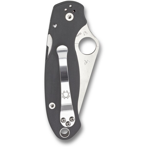 Spyderco 2024 Spyderco Para 3 G-10 Dark Gray Maxamet Plain - SPY-C223GPDGY