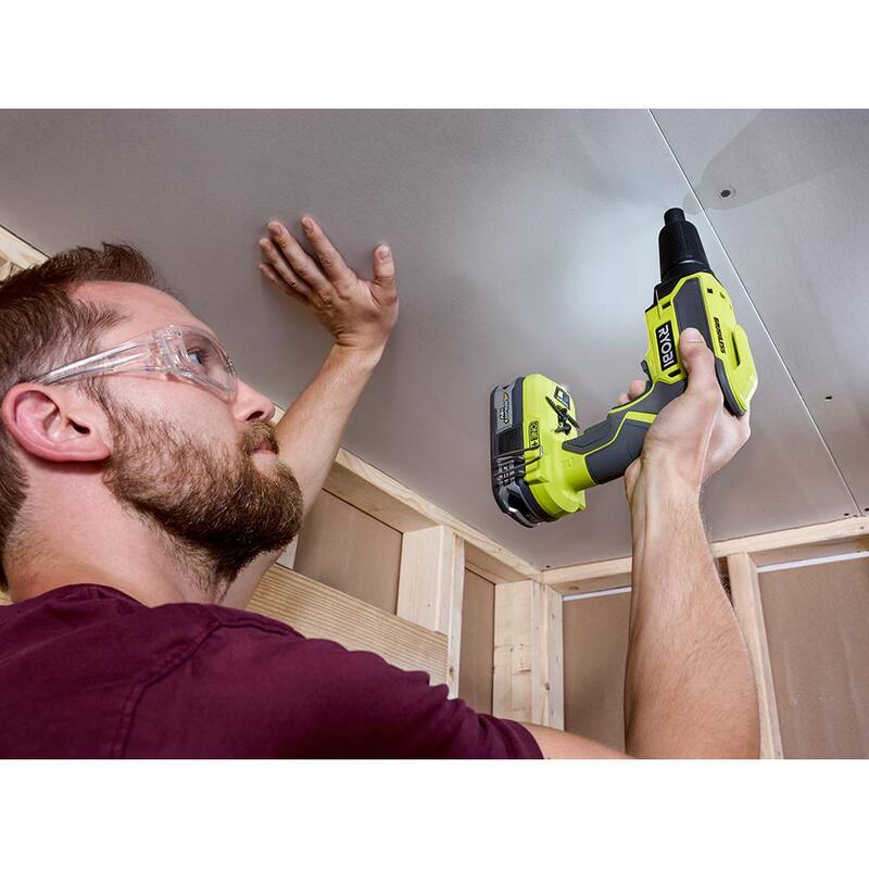 RYOBI ONE+ 18V Taladro Inalámbrico para Tablaroca con Motor sin Escobillas, Batería de 2.0 Ah y Cargador - P225-PSK005