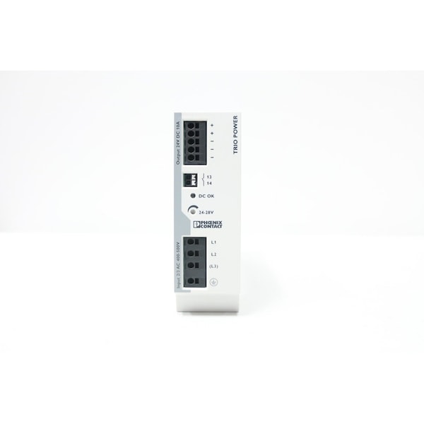 Phoenix Contact Power Supply, 400 to 500V AC, 24V DC, 240/360W, 10A, DIN Rail - TRIO-PS-2G/3AC/24DC/10