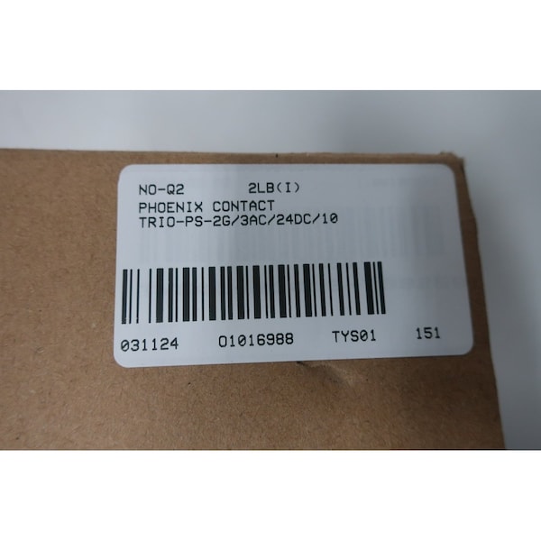 Phoenix Contact Power Supply, 400 to 500V AC, 24V DC, 240/360W, 10A, DIN Rail - TRIO-PS-2G/3AC/24DC/10