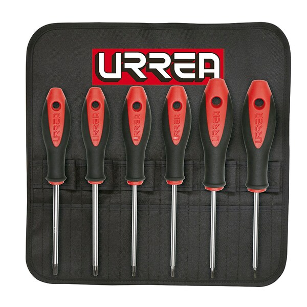 Urrea Bimaterial Screwdriver, Set of 6 Pieces (Torx type) - 83W