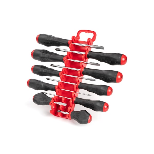 Tekton High-Torque Screwdriver Set, 10-Piece (#0-#3, 1/8-5/16 in.) - Holder - DRV43013