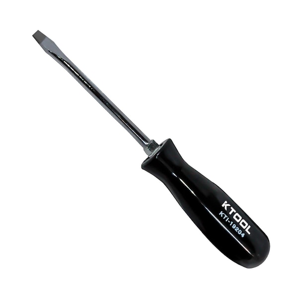 K-Tool International Slotted Screwdriver, w/Black Handle 4" - KTI-19204