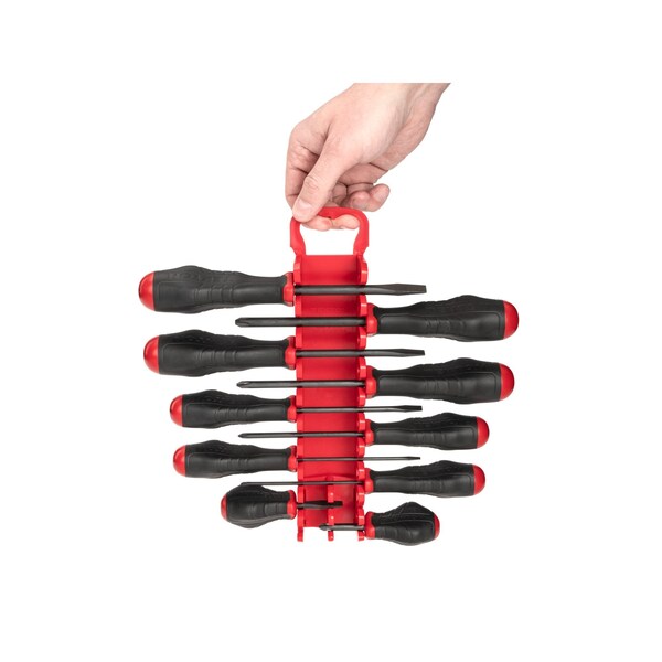 Tekton High-Torque Black Oxide Blade Screwdriver Set, 10-Piece (#0-#3, 1/8-5/16 in.) with Holder - DRV41230