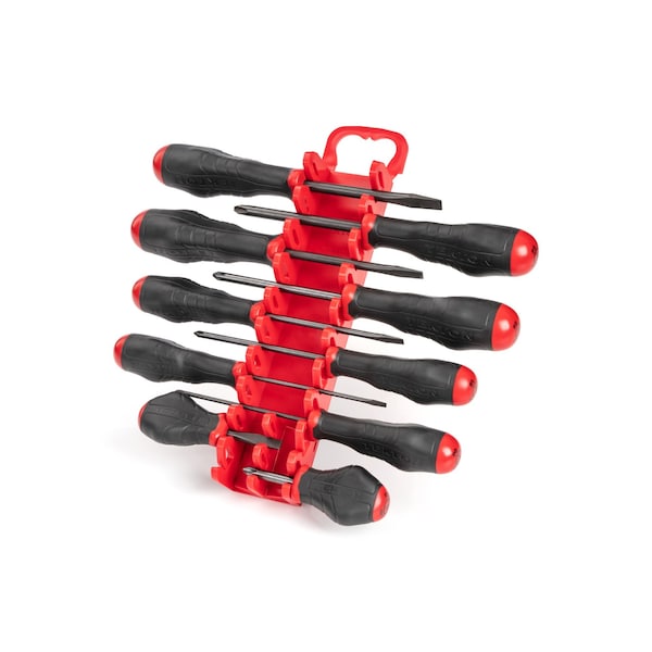 Tekton High-Torque Black Oxide Blade Screwdriver Set, 10-Piece (#0-#3, 1/8-5/16 in.) with Holder - DRV41230