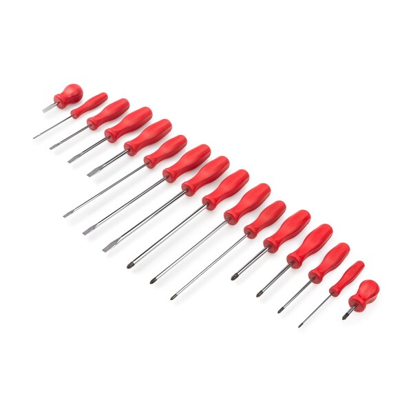 Tekton Hard Handle Screwdriver Set, 16-Piece (#0-#3, 1/8-5/16 in.) with Holder - DRV42504