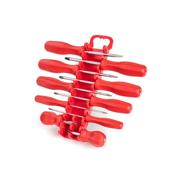 Tekton Hard Handle Screwdriver Set, 10-Piece (#0-#3, 1/8-5/16 in.) with Holder - DRV42021