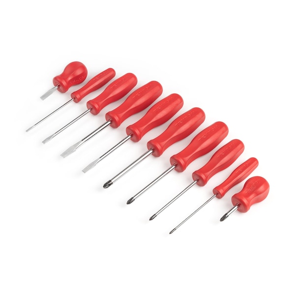 Tekton Hard Handle Screwdriver Set, 10-Piece (#0-#3, 1/8-5/16 in.) with Holder - DRV42021
