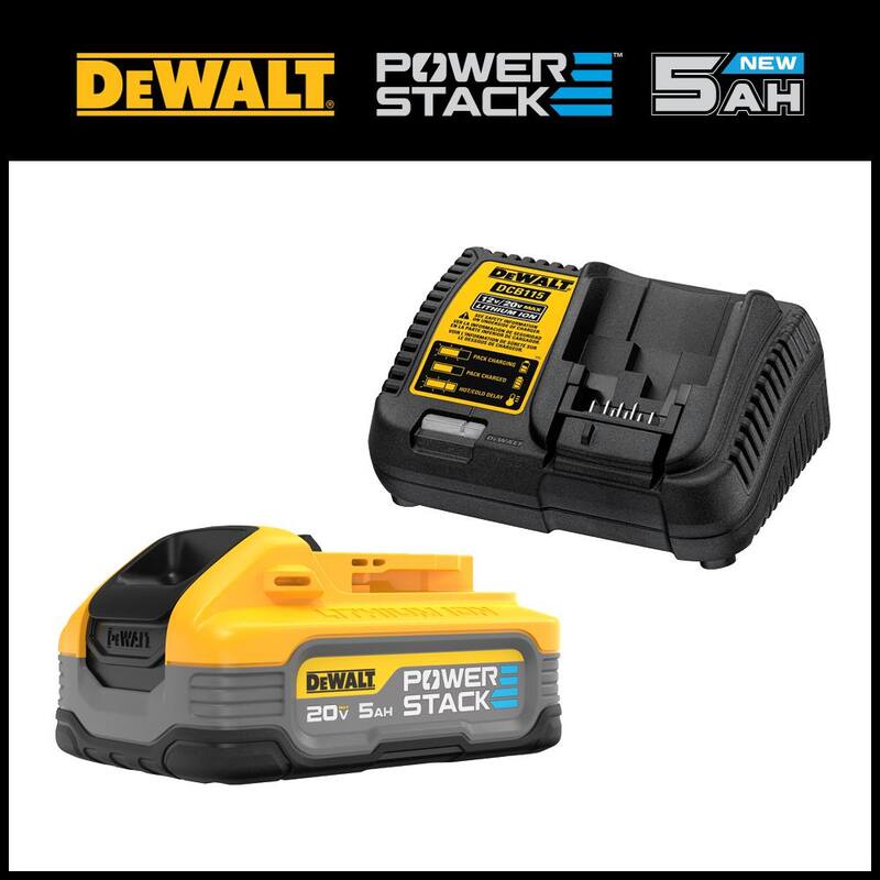 DEWALT 20V MAX XR Atornillador inalámbrico para tablaroca sin escobillas con batería POWERSTACK de 5.0Ah y cargador - DCF620BWCBP520C