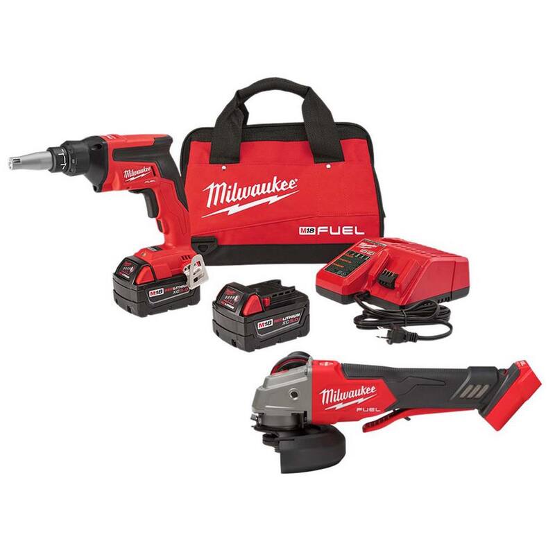Milwaukee M18 FUEL 18V Kit de pistola eléctrica para tablaroca inalámbrica sin escobillas de litio con amoladora sin escobillas - 2866-22-2888-20