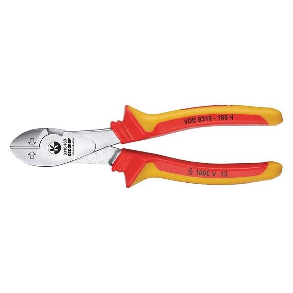 Gedore Insulated Power Diagonal Cutter, 7" - VDE 8316-180 H