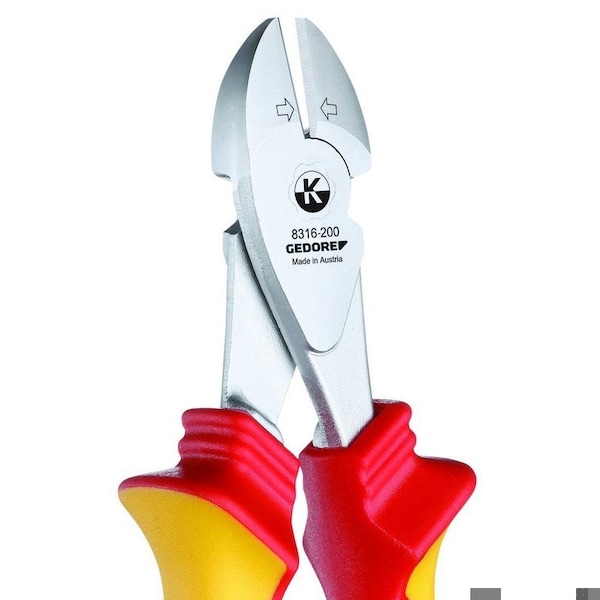 Gedore Insulated Power Diagonal Cutter, 7-7/8" - VDE 8316-200 H