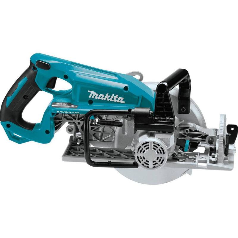 Sierra circular inalámbrica Makita 18V X2 LXT de iones de litio (36V) sin escobillas con mango trasero de 7-1/4 pulgadas (herramienta solamente) - XSR01Z.