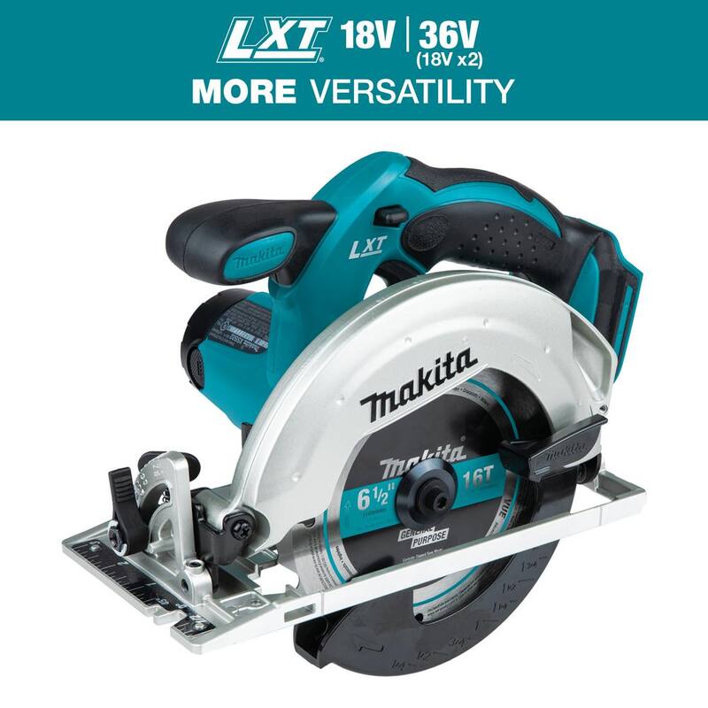 Sierra circular ligera inalámbrica de 18V LXT de 6-1/2 pulgadas con batería de ion de litio y hoja de propósito general (solo la herramienta) - XSS02Z