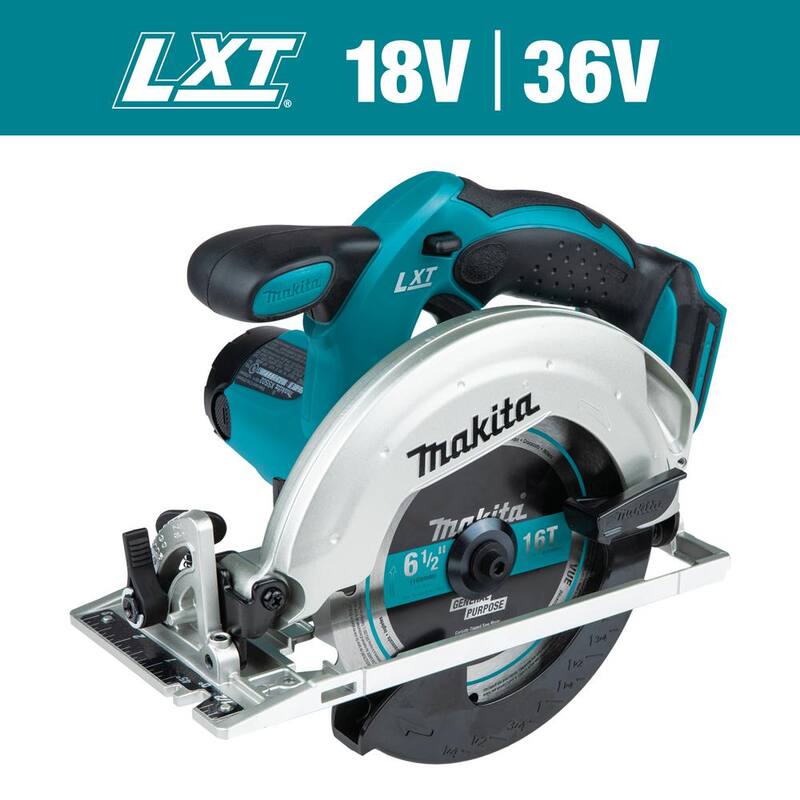 Sierra circular ligera inalámbrica de 18V LXT de 6-1/2 pulgadas con batería de ion de litio y hoja de propósito general (solo la herramienta) - XSS02Z