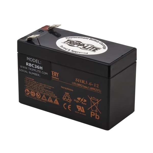 Tripp Lite UPS Battery, AVR550U, AVRX550U, ECO550UPS, ECO650UM, INTERNET550SER, INTERNET550U and INTERNET600U - RBC36H