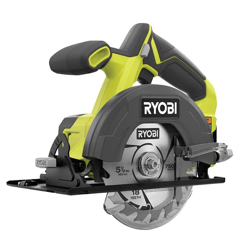 RYOBI ONE+ 18V Sierra Circular Inalámbrica de 5 1/2 pulgadas (Herramienta Solamente) - PCL500B