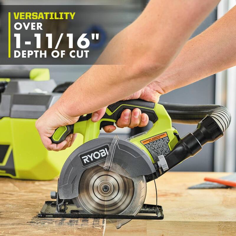 RYOBI ONE+ 18V Sierra Circular Inalámbrica de 5 1/2 pulgadas (Herramienta Solamente) - PCL500B