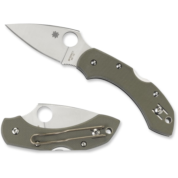 Spyderco 2024 Spyderco Dragonfly G-10 Foliage Green Plain - SPY-C28GPFG
