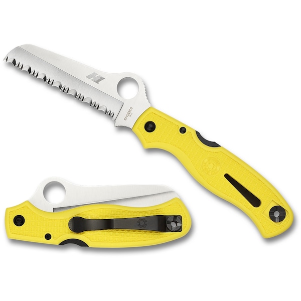 Spyderco 2024 Spyderco Atlantic Salt Lightweight Yellow H1 Serrated - SPY-C89SYL