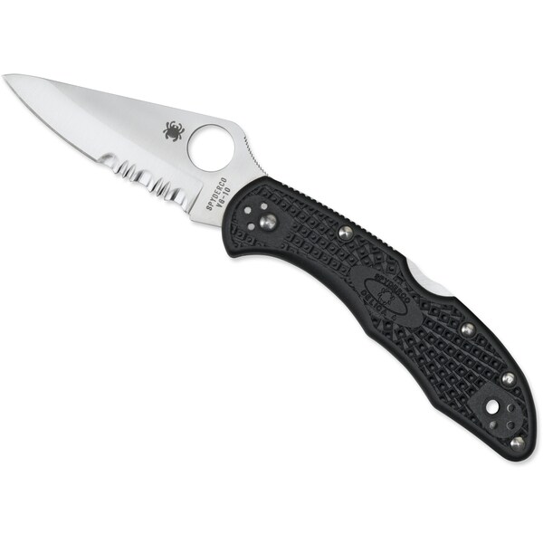 Spyderco 2024 Spyderco Delica 4 Lightweight Black Combo - SPY-C11PSBK