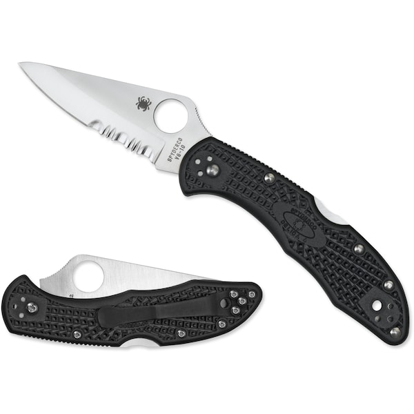 Spyderco 2024 Spyderco Delica 4 Lightweight Black Combo - SPY-C11PSBK