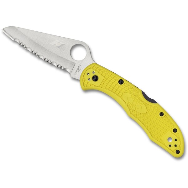 Spyderco 2024 Spyderco Salt 2 Lightweight Yellow H1 Serrated - SPY-C88SYL2