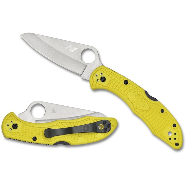 Spyderco 2024 Spyderco Salt 2 Lightweight Yellow H1 Plain - SPY-C88PYL2