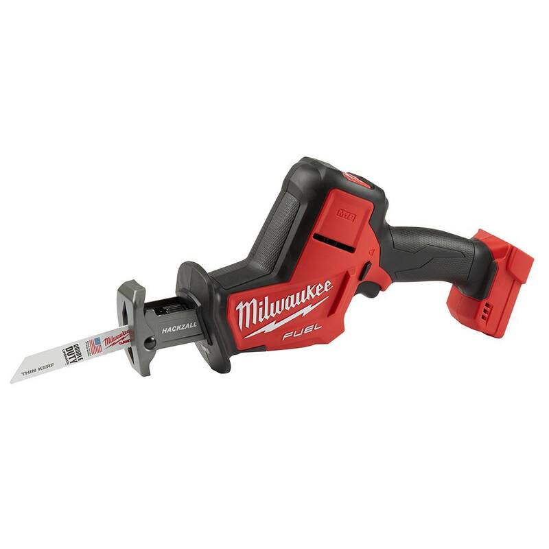 Sierra de sable HACKZALL inalámbrica Milwaukee M18 FUEL de 18V con motor Brushless de iones de litio y batería M18 5.0 Ah - 2719-20-48-11-1850