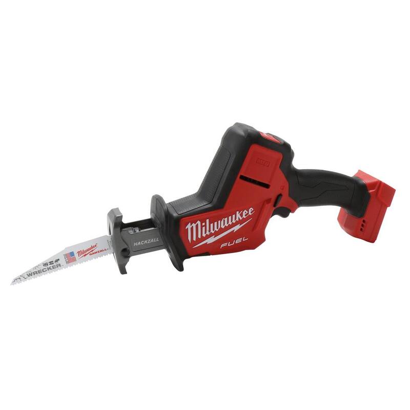 Sierra de sable HACKZALL inalámbrica Milwaukee M18 FUEL de 18V con motor Brushless de iones de litio y batería M18 5.0 Ah - 2719-20-48-11-1850