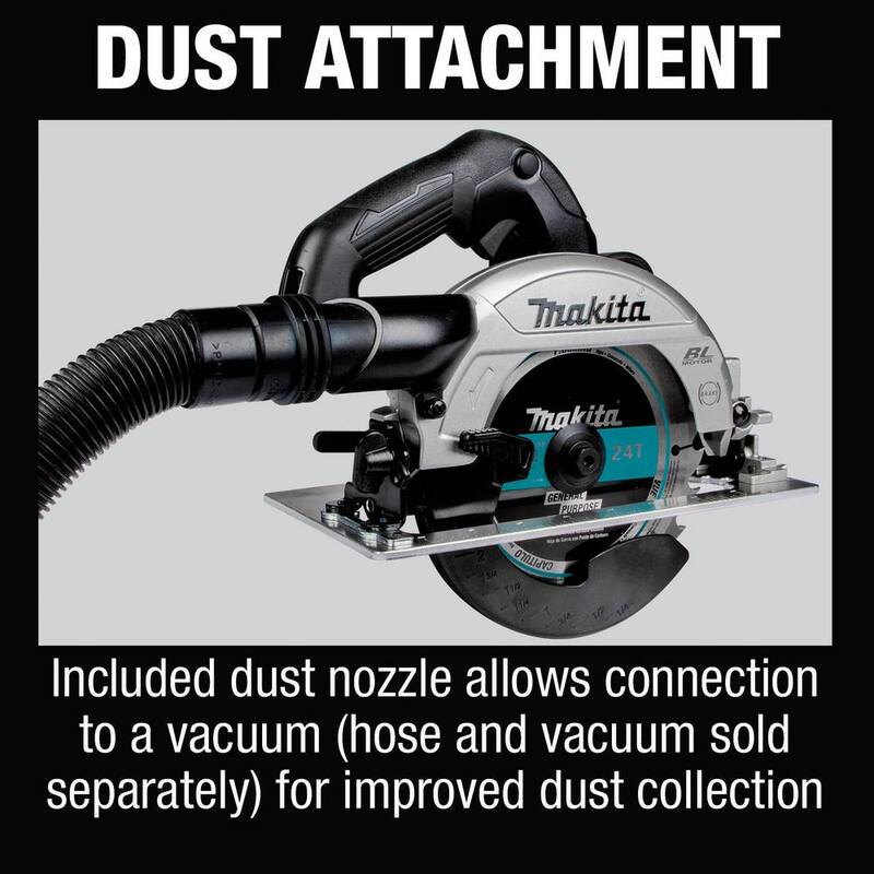 Sierra circular inalámbrica Makita 18V 6-1/2 in. LXT Sub-Compact de iones de litio sin escobillas (Herramienta solamente) - XSH04ZB