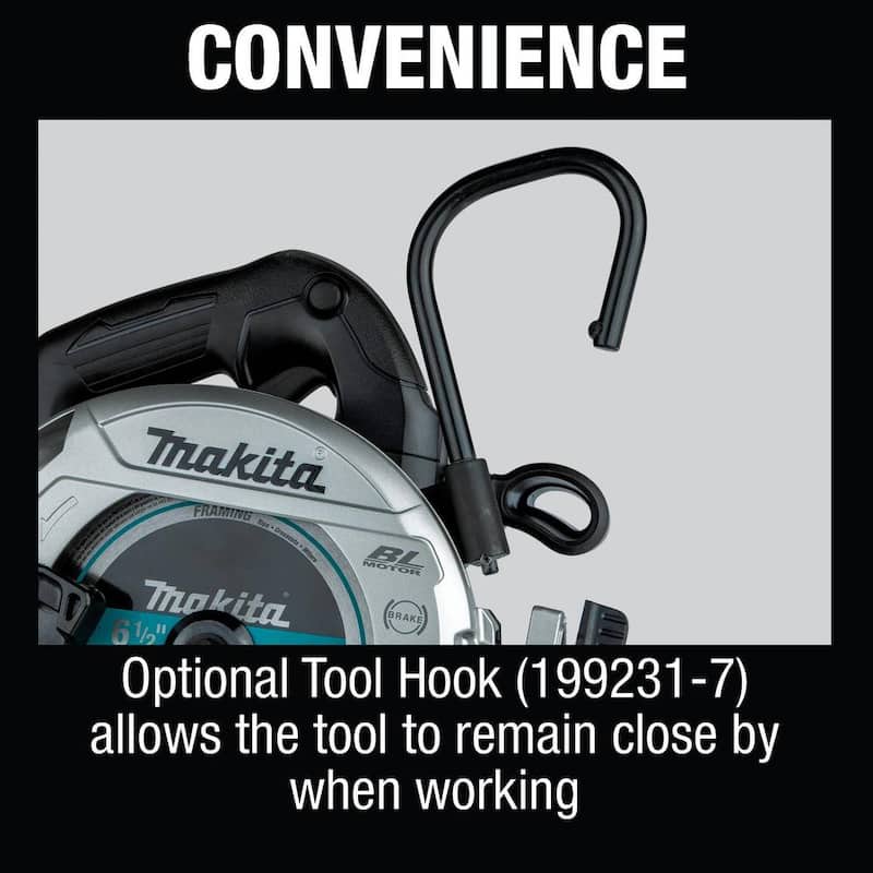 Sierra circular inalámbrica Makita 18V 6-1/2 in. LXT Sub-Compact de iones de litio sin escobillas (Herramienta solamente) - XSH04ZB