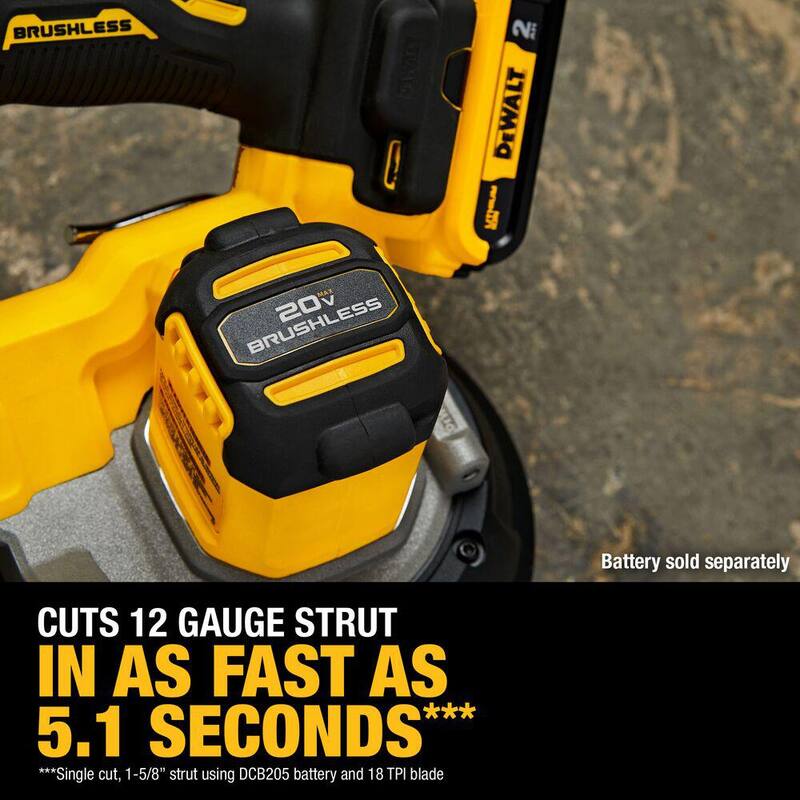 Sierra de cinta inalámbrica sin escobillas de 20 voltios MAX DEWALT de 3-3/8 pulgadas (solo herramienta) - DCS378B