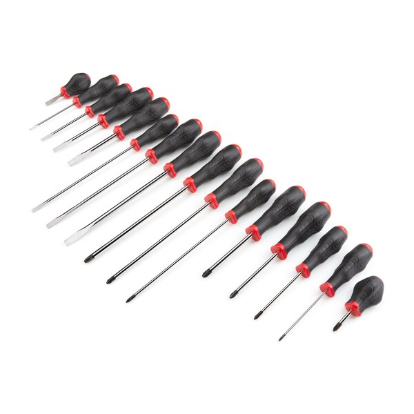 Tekton High-Torque Screwdriver Set, 16-Piece (#0-#3, 1/8-5/16 in.) - Holder - DRV43504