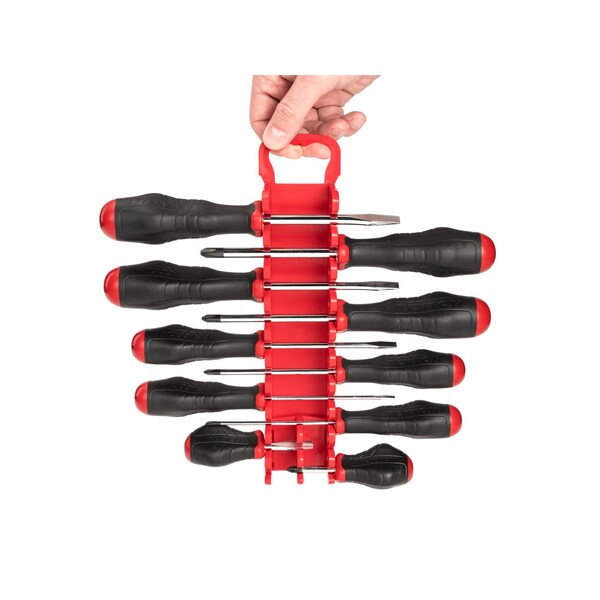 Tekton High-Torque Screwdriver Set, 16-Piece (#0-#3, 1/8-5/16 in.) - Holder - DRV43504
