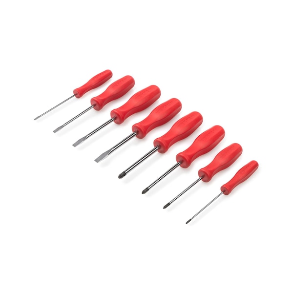 Tekton Hard Handle Screwdriver Set, 8-Piece (#0-#3, 1/8-5/16 in.) - DRV42017