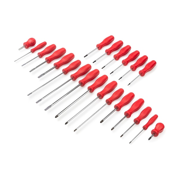 Tekton Hard Handle Screwdriver Set, 22-Piece (#0-#3, 1/8-5/16 in., T10-30) - DRV42020