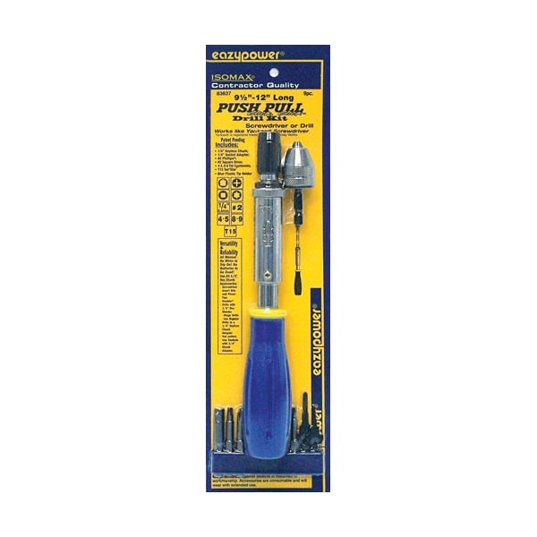 Eazypower 83637 9.5 To 12-Inch Push Pull Click Click Screwdriver Kit, 9-Piece - 83637