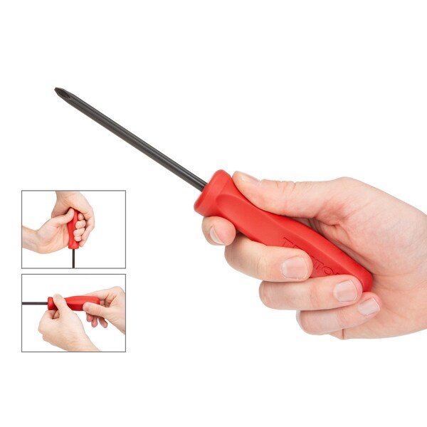 Tekton Hard-Handle Black Oxide Blade Screwdriver Set, 8-Pc. (#0-#3, 1/8-5/16) - DRV40119