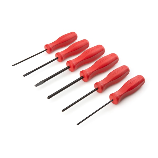 Tekton Hard-Handle Black Oxide Screwdriver Set, 6-Pc (#0-#2, 1/8-1/4 in.) - DRV40110