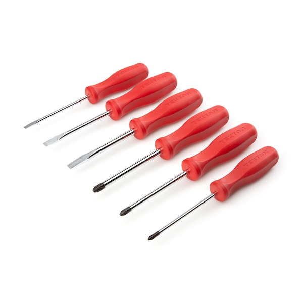 Tekton Hard-Handle Screwdriver Set, 6-Piece (#1-#3, 3/16-5/16 in.) - DRV42006