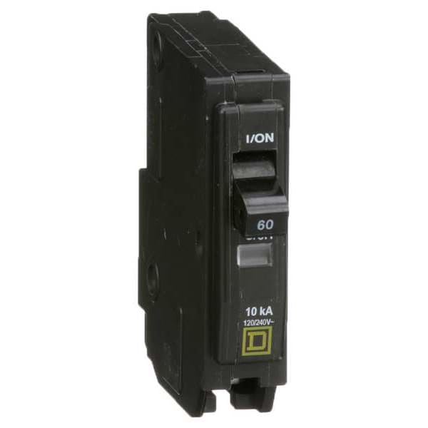 Square D Miniature Circuit Breaker, QO Series, 60A, 1 Pole, 120/240V AC, 10kA at 120/240V AC - QO160