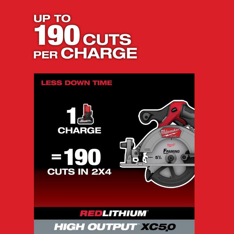 Milwaukee M12 FUEL 12V Lithium-Ion Brushless 5-3/8 in. Sierra Circular Inalámbrica (Sólo Herramienta) - 2521-20.