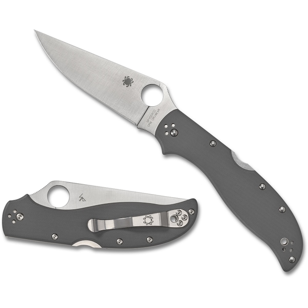 Spyderco 2024 Spyderco, Reveal 11, Strech 2 Xl Grey G-10 Cpm Cru-Wear - SPY-C258GPGYCW