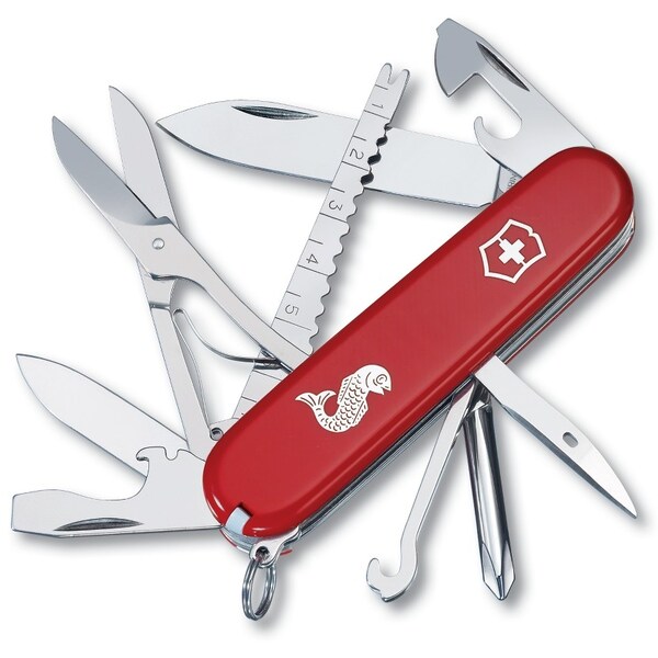 Swiss Army Brands 2024 Victorinox Fisherman Red 91Mm Old Number 53541 - VIC-1.4733.72