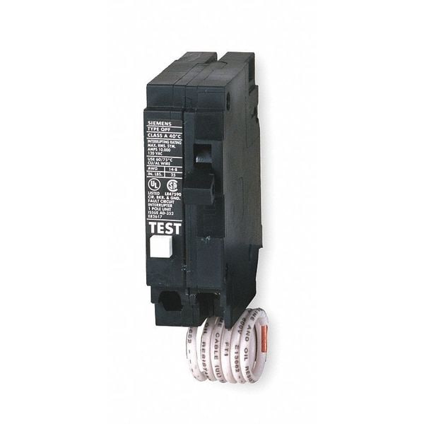 Siemens Miniature Circuit Breaker, QF Series, 20A, 1 Pole, 120V AC, 10kA at 120V AC - QF120A